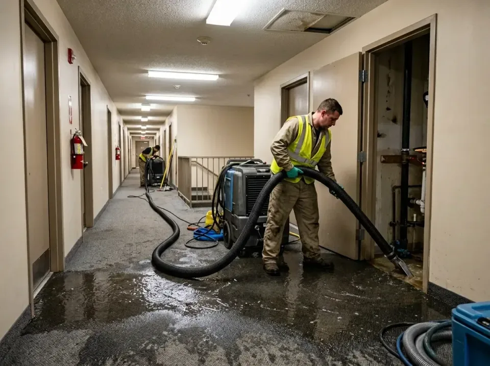 multi-unit-apartment-hallway-f-005 — frequently asked questions, Emergency Burst Pipe Water Extraction & Removal in East Vil…